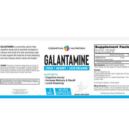 GALANTAMINE  acetylcholinesterase inhibitor 4 mg  90 caps